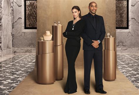 Thierry Henry and Irena Shayk promote February jewellery and